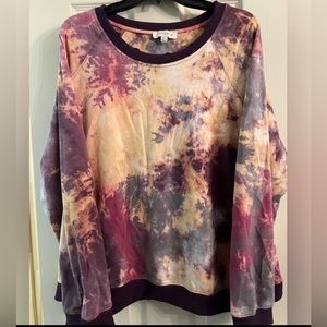 Umgee “Space Print Tie Dye” Sweatshirt 1X